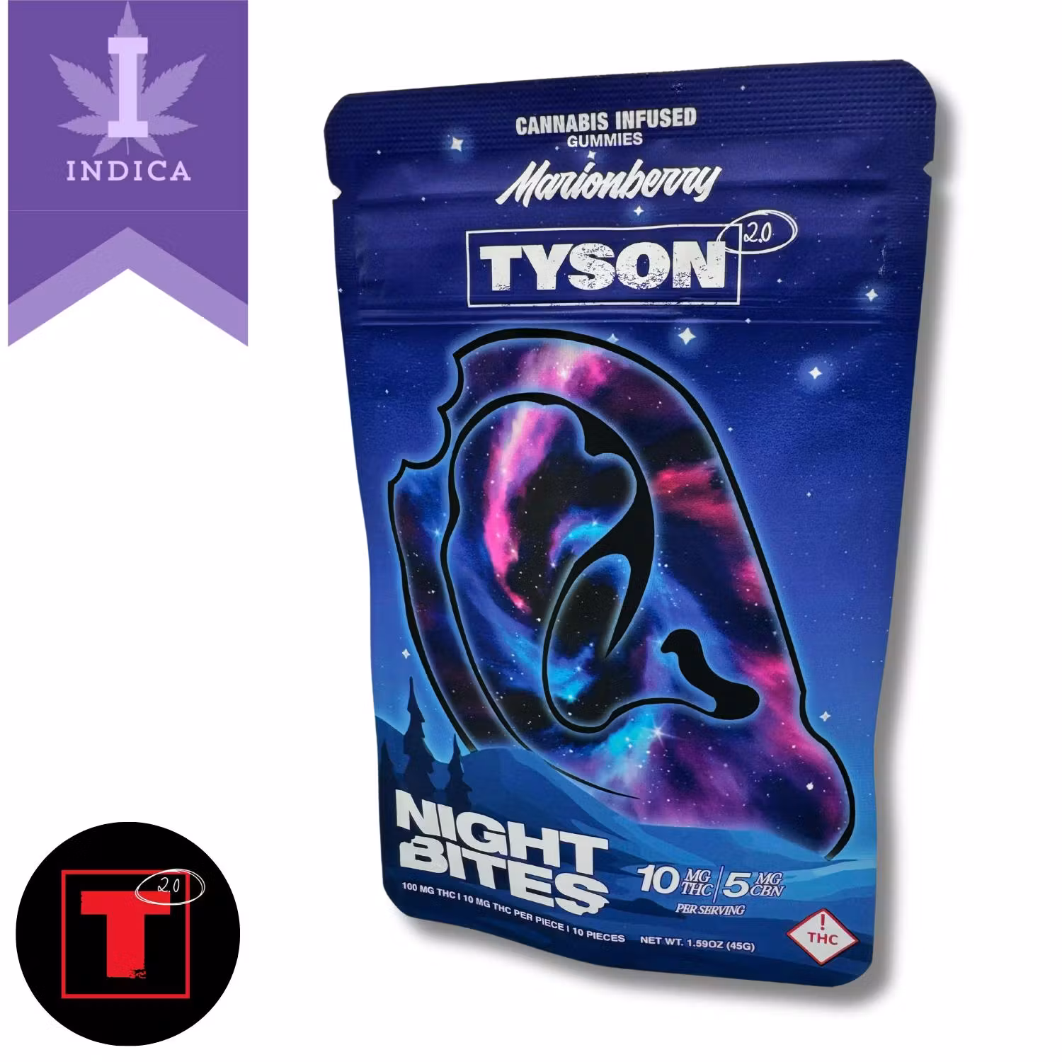 Tyson 2.0 - Marionberry "Night Bites" - Gummies - 10pk - 100mg THC : 50mg CBN